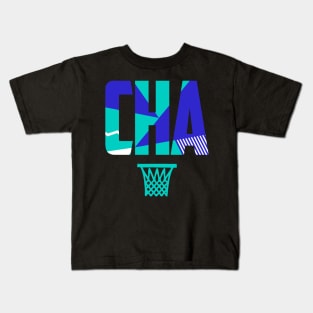 Throwback Charlotte Basketball Kids T-Shirt